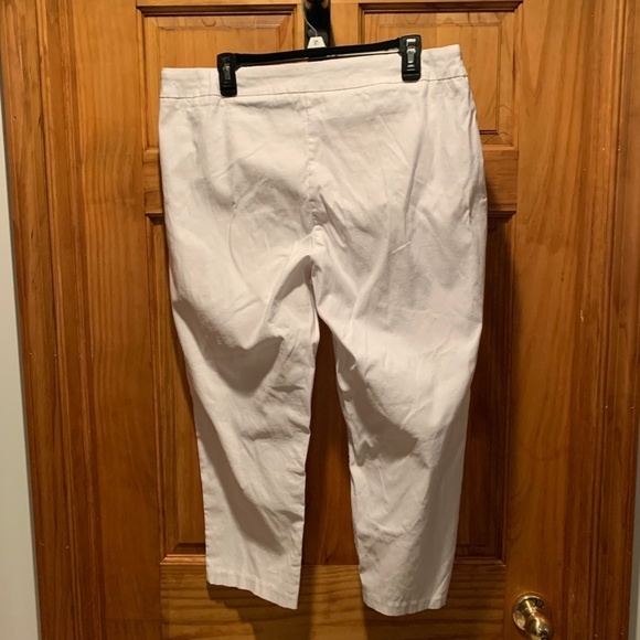 Nanette Nanette Lepore Pull On Cropped Pants in White size 14 - Picture 3 of 8